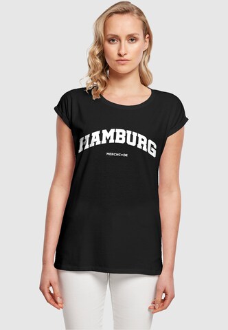 Merchcode Shirt 'Hamburg' in Zwart: voorkant
