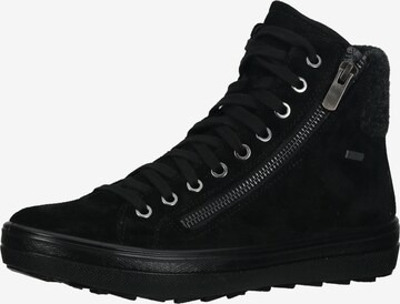 Legero Lace-Up Ankle Boots in Black: front