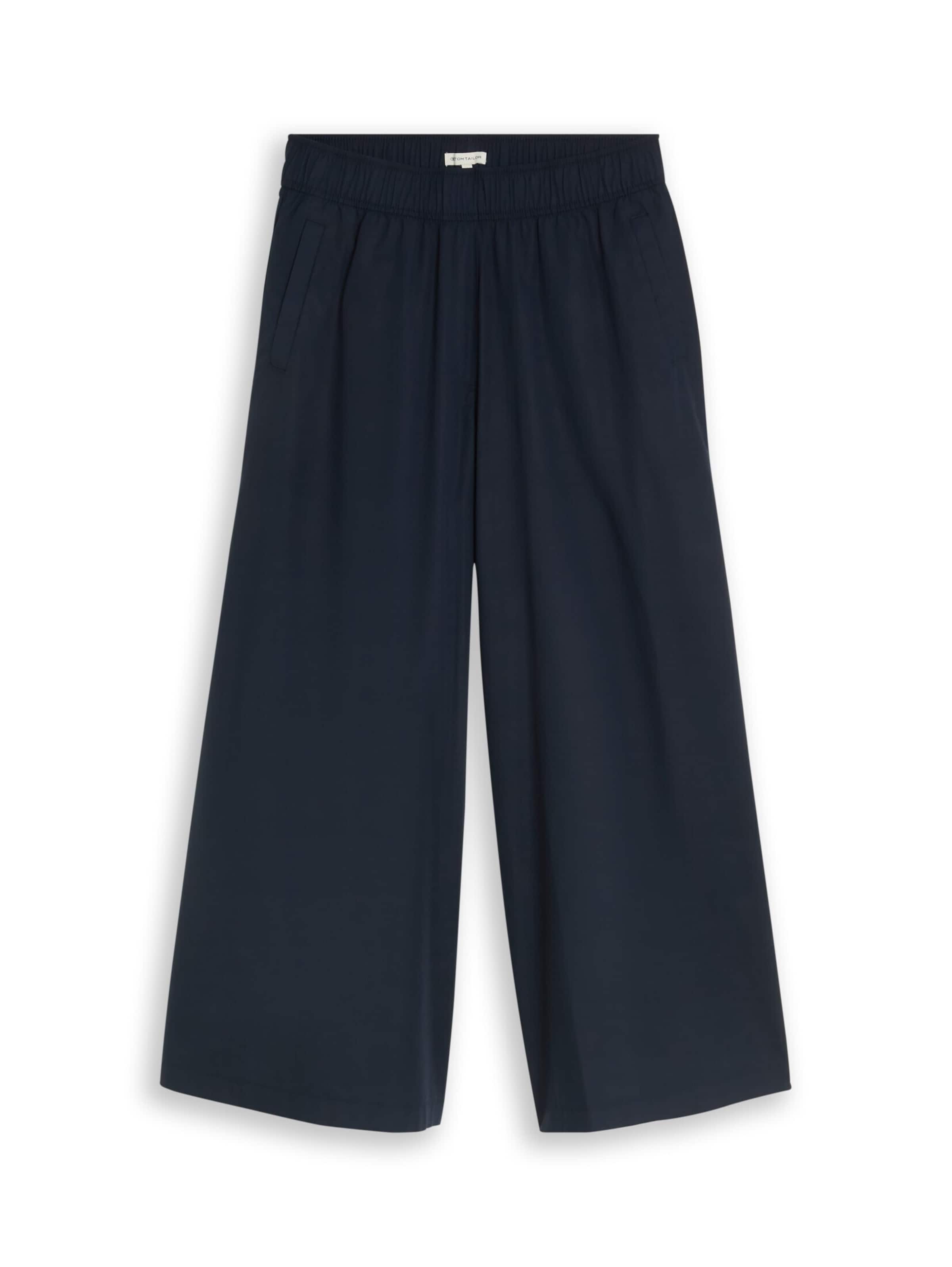 TOM TAILOR Wide leg Broek in Blauw: voorkant