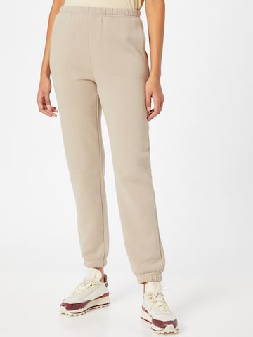 Gina Tricot Tapered Broek in Beige: voorkant