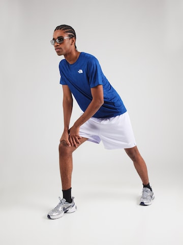 Tricou funcțional de la THE NORTH FACE pe albastru: față