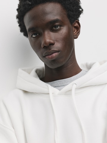 Sweat-shirt Pull&Bear en blanc