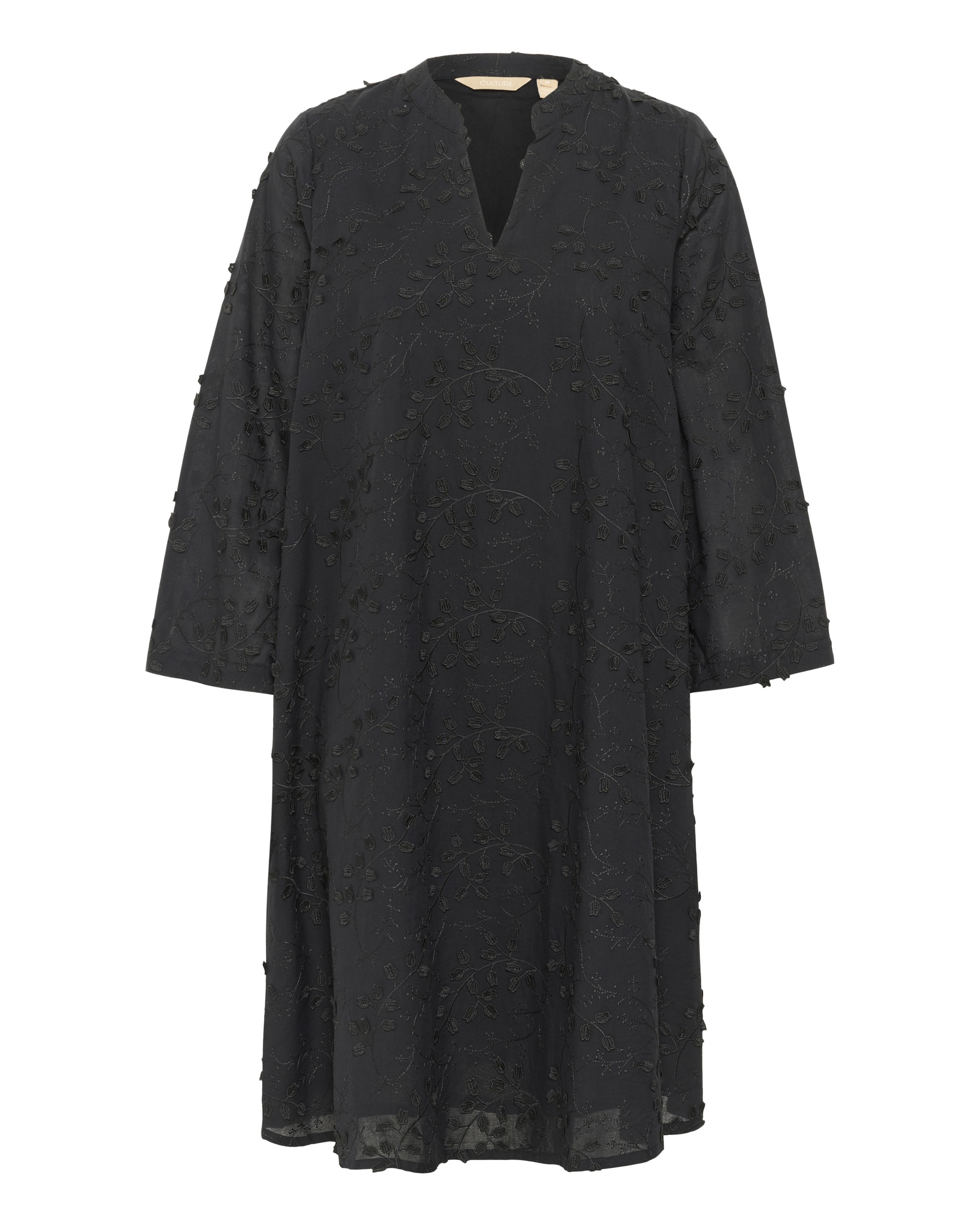 CULTURE Jurk 'Nedia' in Zwart: voorkant