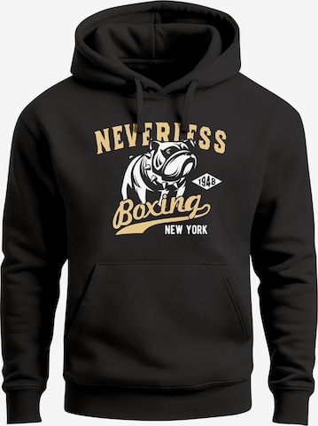 Neverless Sweatshirt 'Boxer Dog' in Black: front