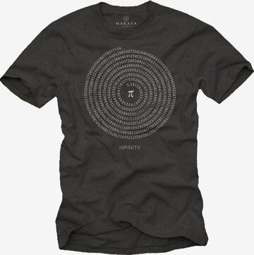 MAKAYA Shirt 'Pi Infinety' in Grey: front