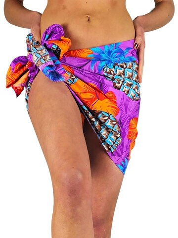 King Kameha Schal 'Pineapple Hibiscus Shadow Line' in Lila: Vorderseite