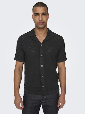 Only & Sons Shirt in Zwart: voorkant