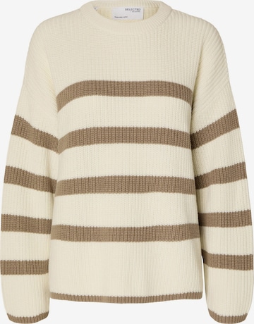 Pullover 'Bloomie' di SELECTED FEMME in beige: frontale