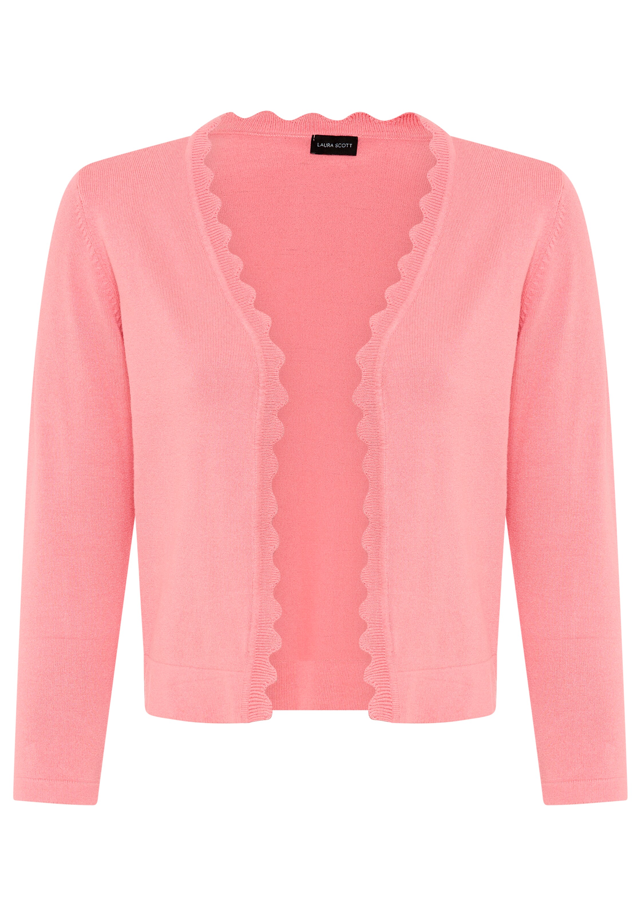LAURA SCOTT Knit Cardigan in Pink: front