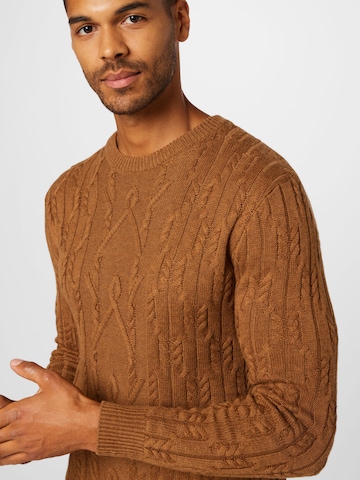 TOM TAILOR Sweater in Brown