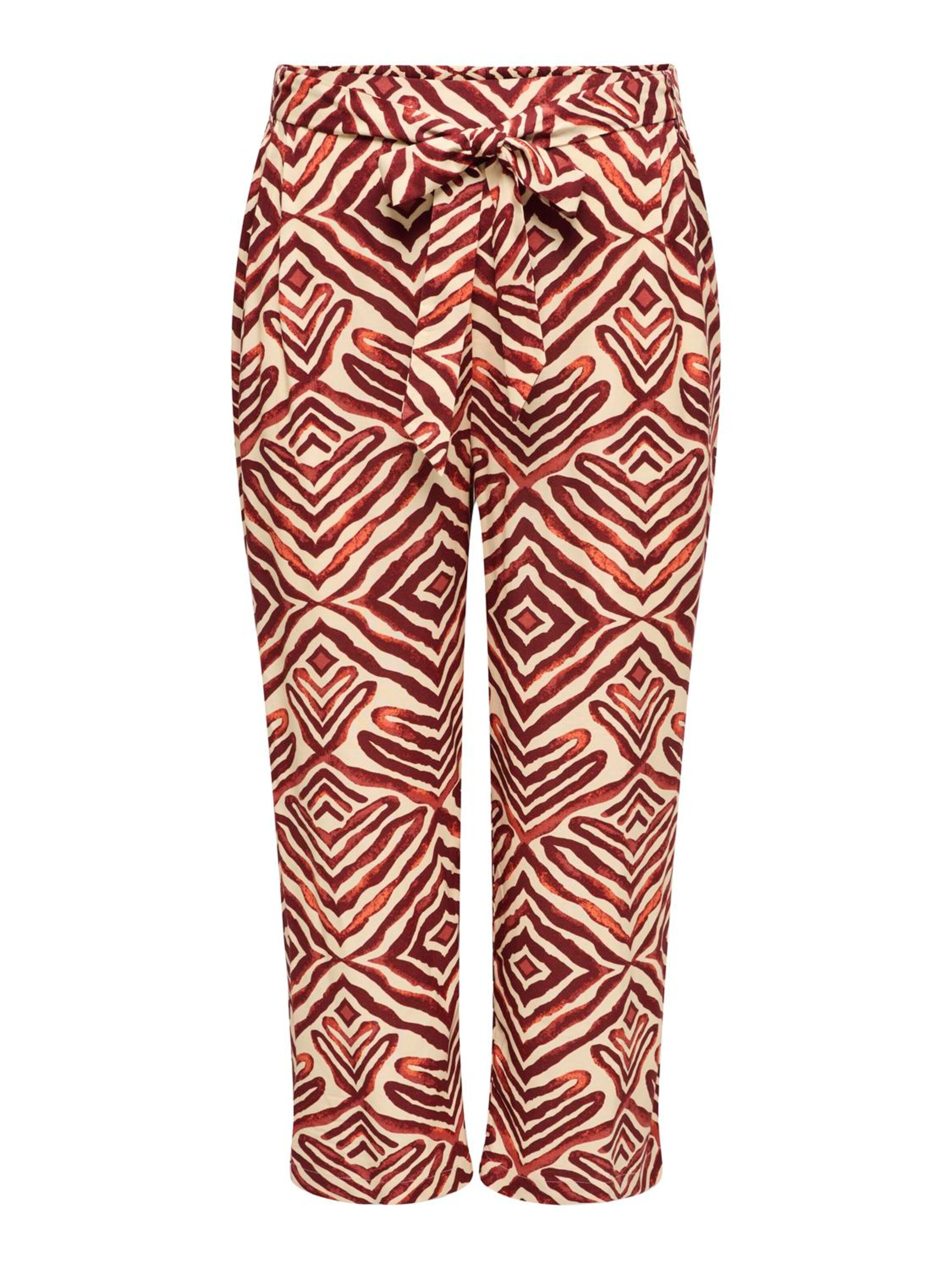 ONLY Carmakoma Pleat-Front Pants in Beige: front