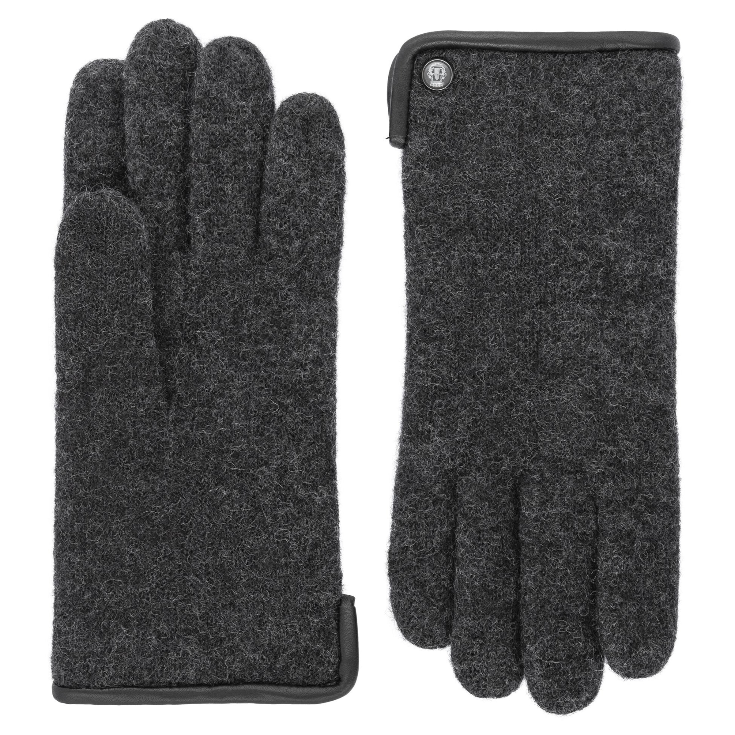 Roeckl Strickhandschuhe 'KLASSISCHER WALKHANDSCHUH' in Grau: Vorderseite