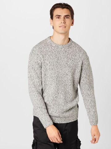 TOM TAILOR DENIM Sweater in Grey: front