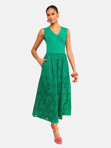 Robe love & roses en vert : devant