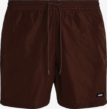 Calvin Klein Swimwear Board Shorts 'Essentials' in Brown: front