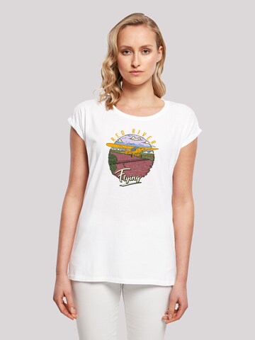F4NT4STIC Shirt 'Red River Flying' in White: front