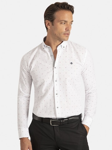 Sir Raymond Tailor Regular fit Button Up Shirt 'Browy' in White: front