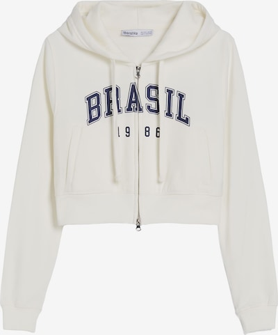 Bershka Veste de survêtement en bleu / blanc, Vue avec produit