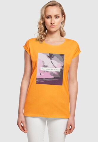 Merchcode Shirt 'Summer - Every summer has a story' in Orange: front