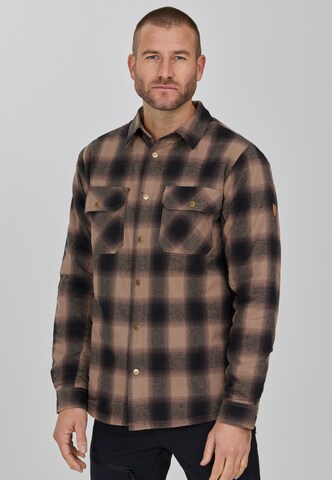 Whistler Regular fit Functioneel overhemd 'Quilted' in Bruin: voorkant