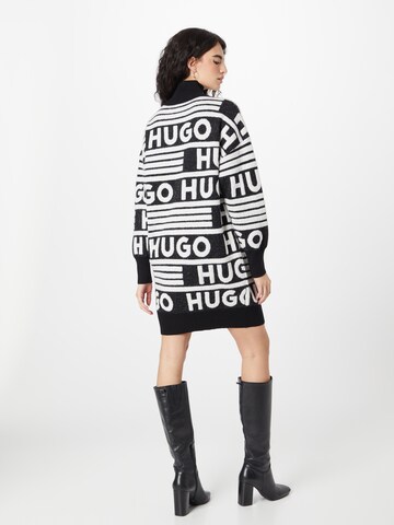 HUGO Red - Vestido de malha 'Sisminy' em preto