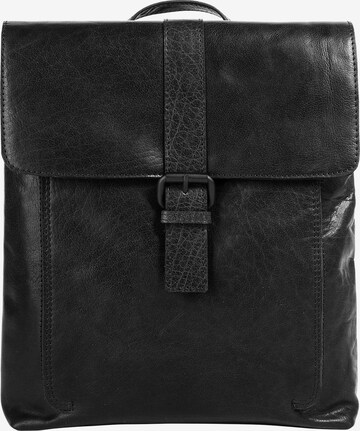 Spikes & Sparrow Rucksack in Schwarz: Vorderseite