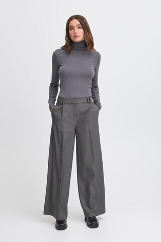 ICHI Wide Leg Bukser 'ICHIhlexi' i grå