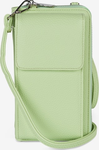 styleBREAKER Crossbody bag 'Umhängetasche mit Handyfach und RFID Schutz' in Green: front