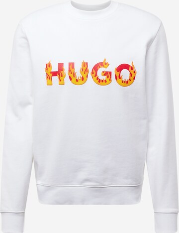 HUGO Sweatshirt 'Ditmo' in White: front