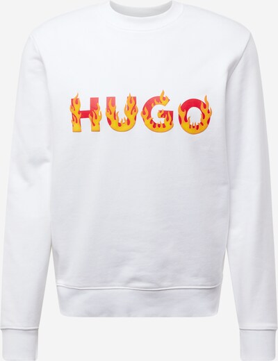 Bluză de molton 'Ditmo' HUGO pe galben / portocaliu închis / alb, Vizualizare produs