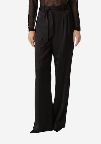 Wide Leg Pantalon COMMA en noir : devant