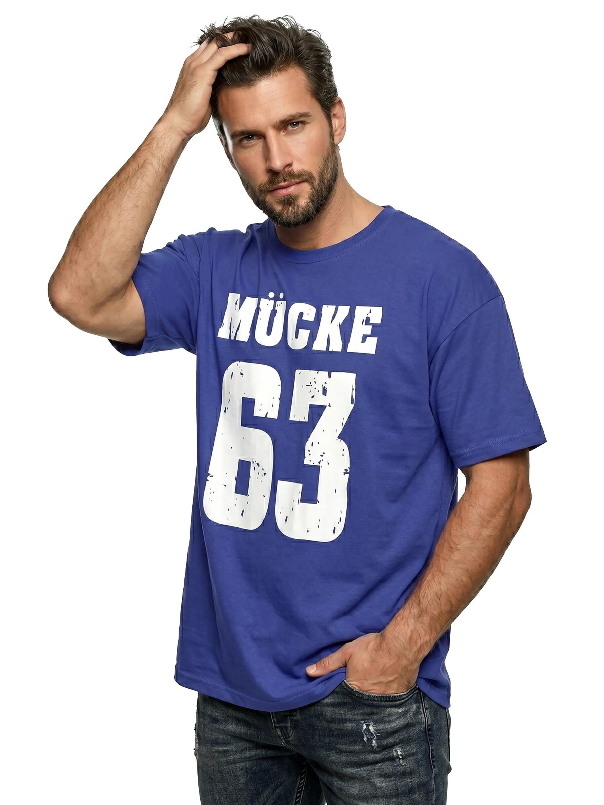 MAKAYA Shirt 'Mücke 63' in Blue