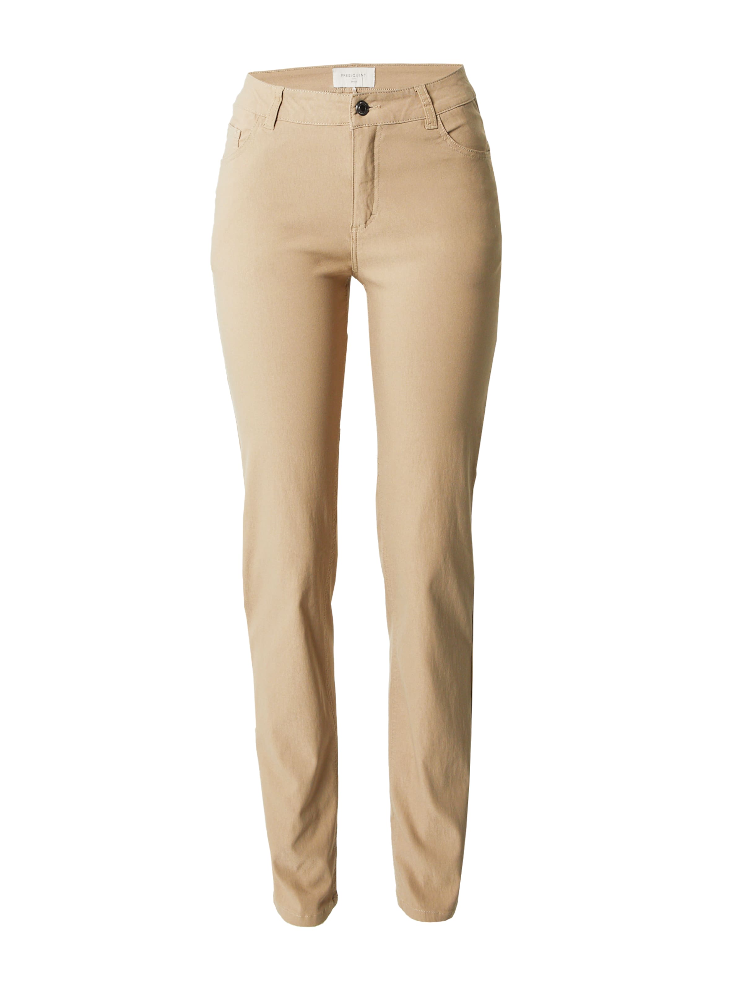 Freequent Slim fit Trousers 'ADINA' in Beige: front
