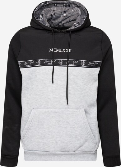 BRAVE SOUL Sweatshirt 'MARCO' in Light grey / Black / White, Item view