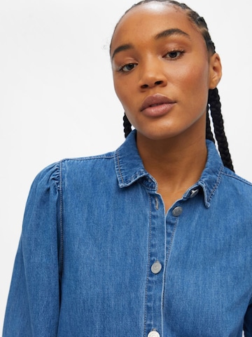 Robe-chemise 'OBJZandie' OBJECT en bleu