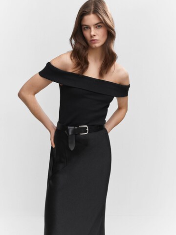 MANGO Shirt 'BERTA' in Schwarz: Vorderseite