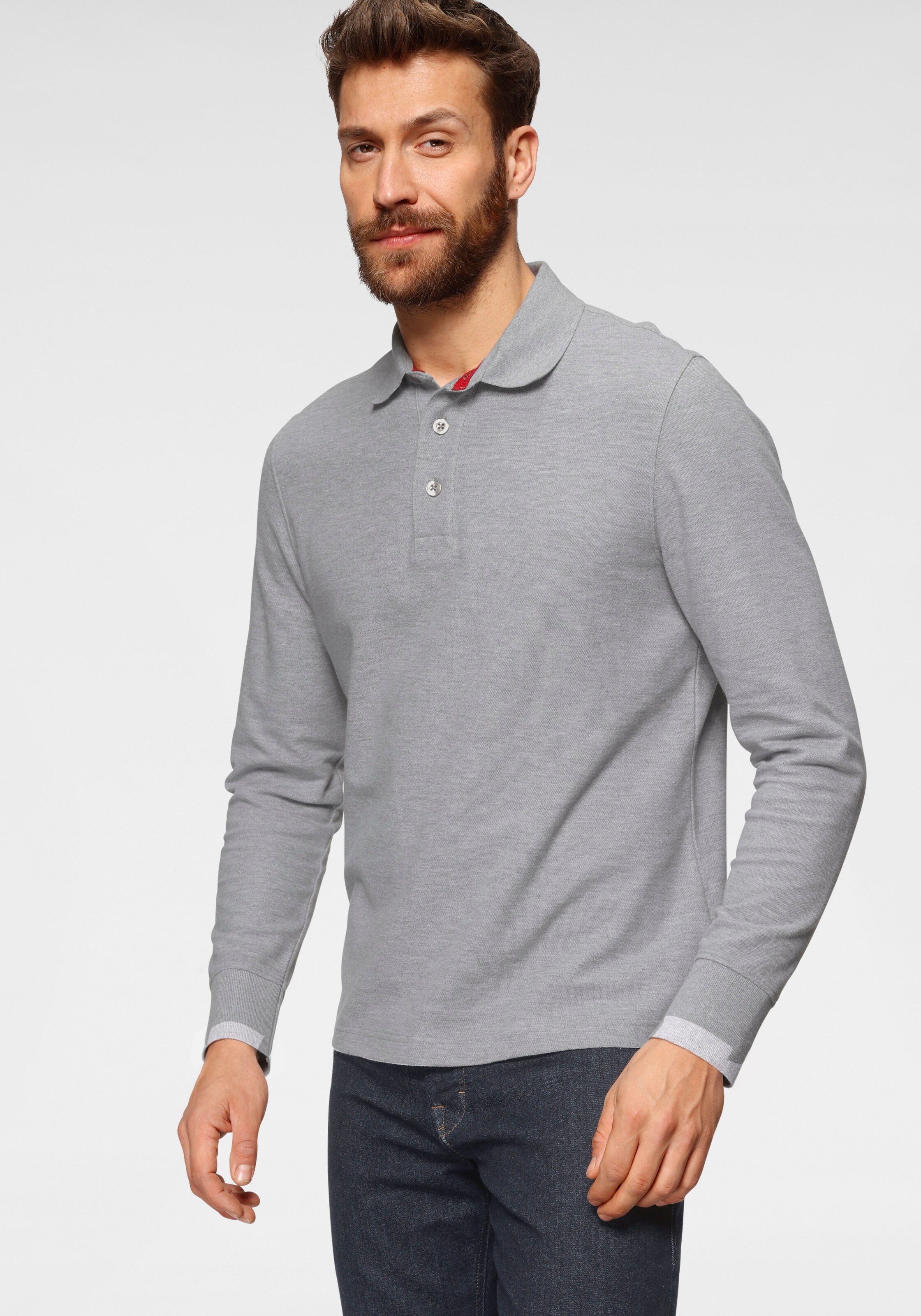 Männer Große Größen OTTO products Poloshirt in Hellgrau, Graumeliert - FX98539 Männer Große Größen OTTO products Poloshirt in Hellgrau, Graumeliert - FX98539