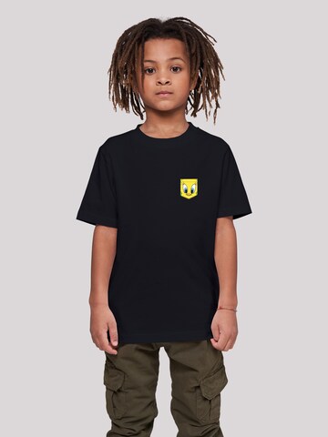 F4NT4STIC Shirt 'Looney Tunes Tweety Pie Face' in Zwart: voorkant