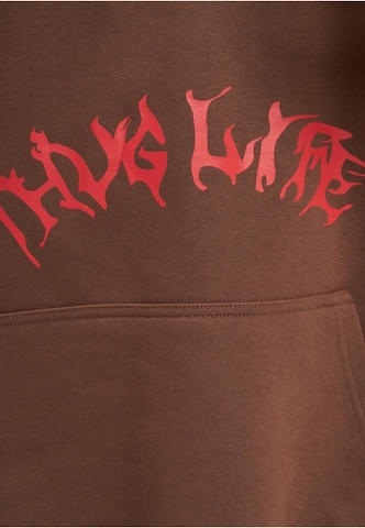 Thug Life Sweatshirt 'Thug Life' in Brown