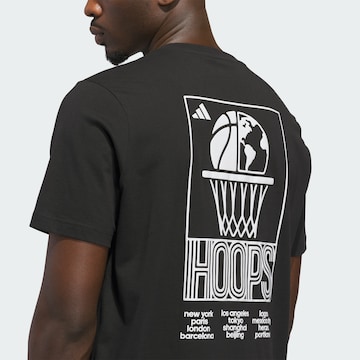 T-Shirt 'World Wide Hoops' ADIDAS PERFORMANCE en noir