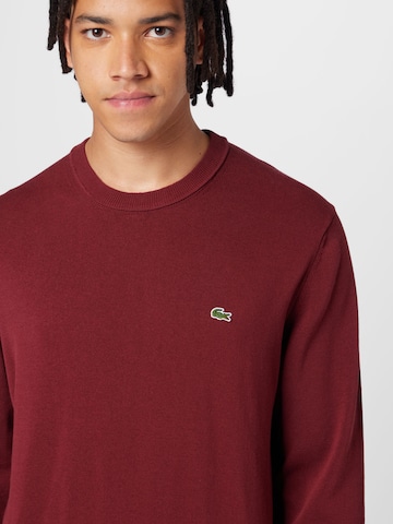 Coupe regular Pull-over LACOSTE en rouge