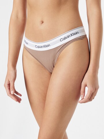 String Calvin Klein Underwear en beige : devant