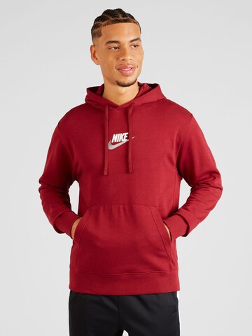 Bluză de molton de la Nike Sportswear pe roșu: față