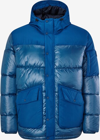 s.Oliver Men Big Sizes Winter Jacket in Blue: front