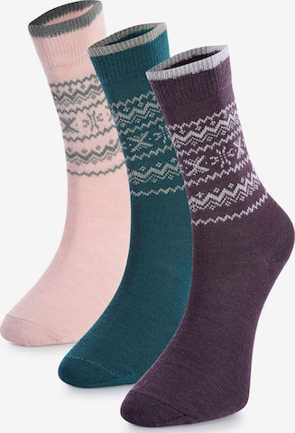 Crea Socks Sukat 'Outdoor Winter' värissä monivärinen: etupuoli