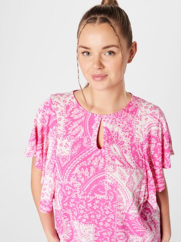 Vero Moda Curve Bluzka 'EBBA ANNA' w kolorze różowy