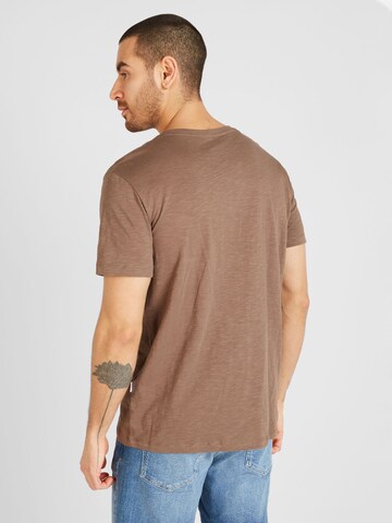T-Shirt 'ASPEN' SELECTED HOMME en marron