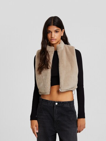 Bershka Bodywarmer in Bruin: voorkant