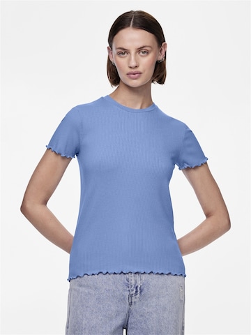 PIECES T-shirt 'Nicca' i blå: framsida