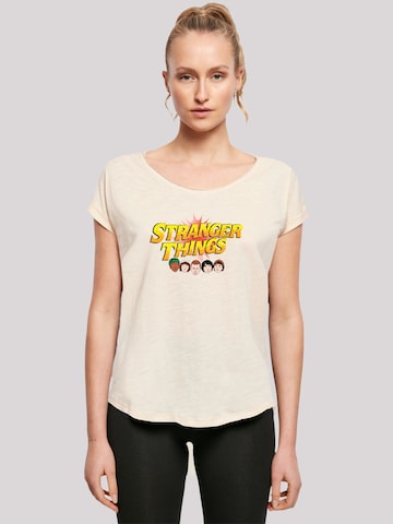 F4NT4STIC Shirt 'Stranger Things Comic Heads Netflix TV Series' in Beige: voorkant